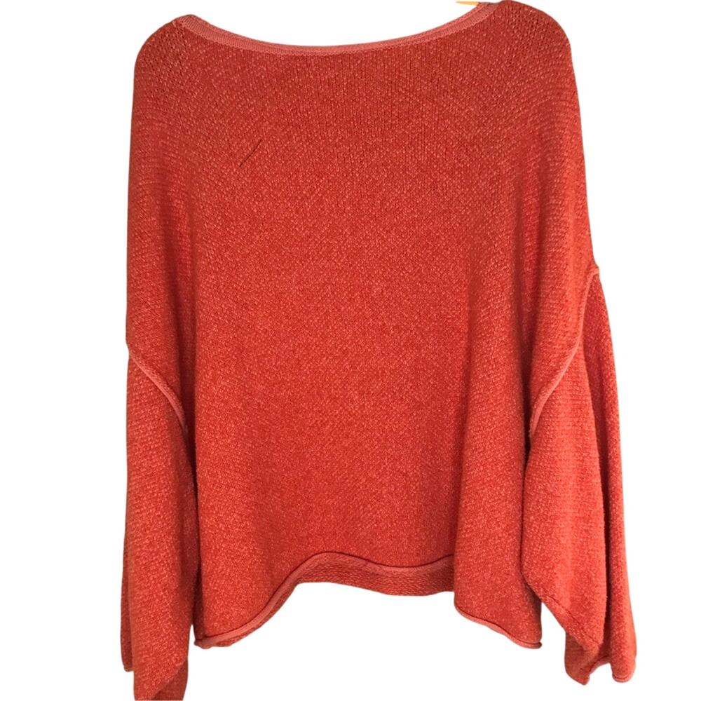 Free People Bardot Drop Shoulder Sweater L Orange - Picture 7 of 12